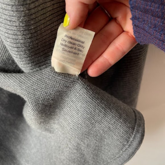 Alice + Olivia Asymmetrical Draped Wool Ribbed Knit Wrap Cardigan Vest - Picture 7 of 12